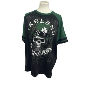 Lucky Tee Shirt Mens XL Ireland Skull Honor Courage 100% Cotton Short Sleeve Tee
